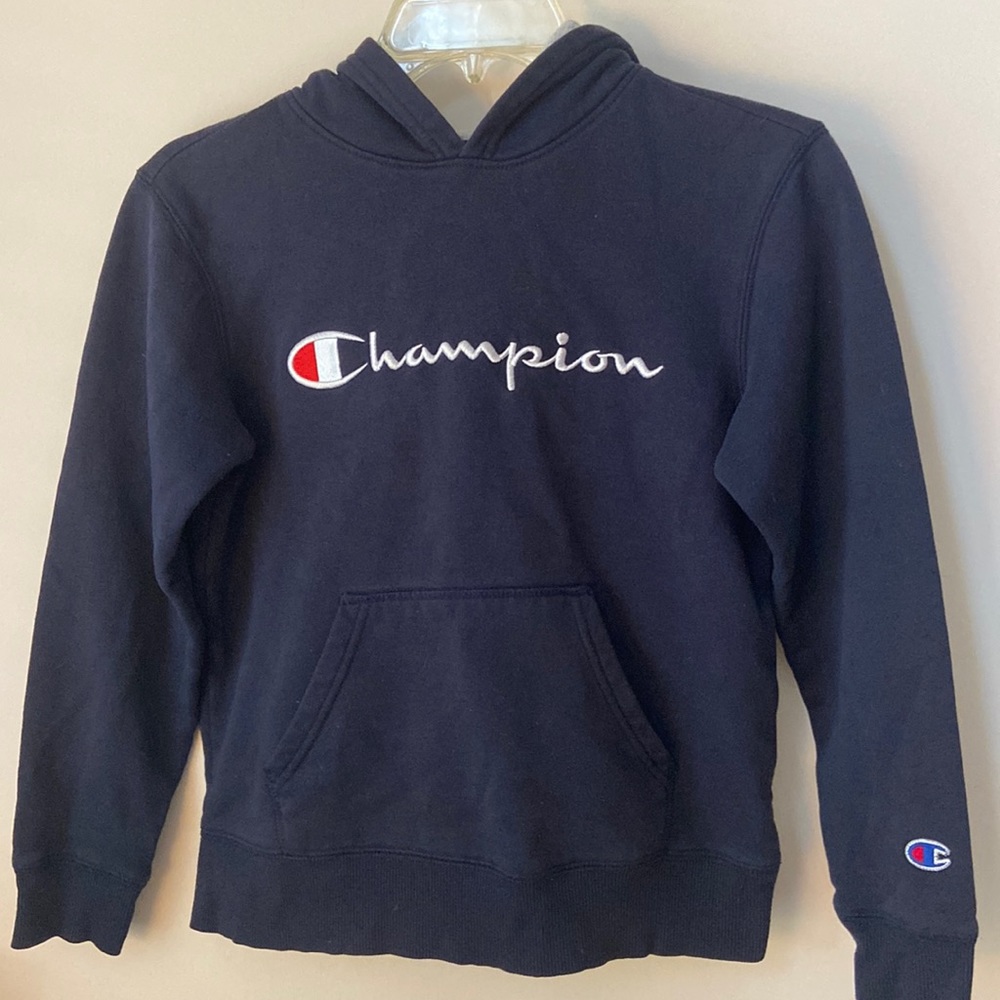 Champion blue sweatshirt hoodie medium